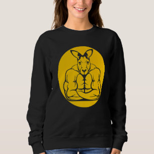 Sudadera Músculos canguros Fuerza Marsupial Fuerte Kangaroo