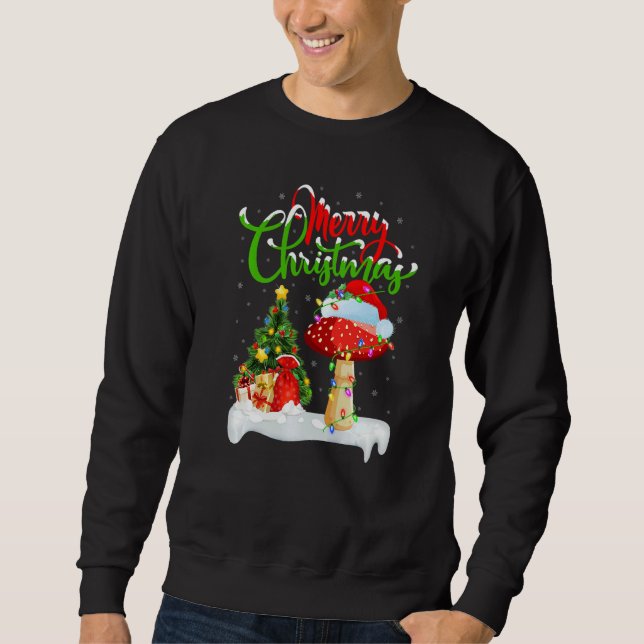 Sudadera Mushroom  Xmas Decorations Santa Mushroom Christma (Anverso)