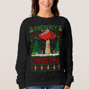Sudadera Mushroom Xmas Tree Ugly Santa Mushroom Navidades
