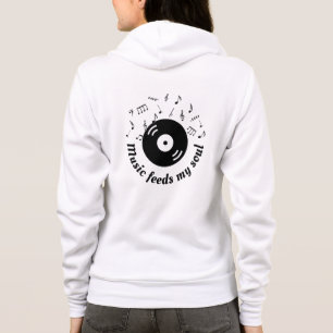 Sudadera Music Feeds My Soul Vinyl Album Hoodie