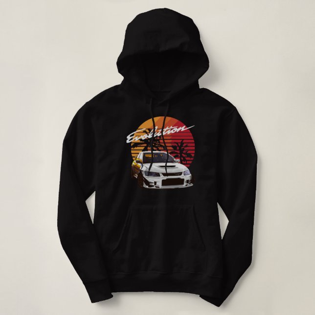 Sudadera Music Vintage Retro Mitsubishi Evolution Evo Summe (Diseño del anverso)