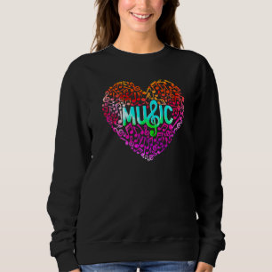 Sudadera Música Artista Música Notas Heart Treble Clef M