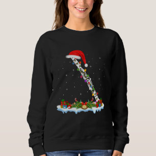 Sudadera Música Clarinet Santa Hat Iluminando a Cristo Clar