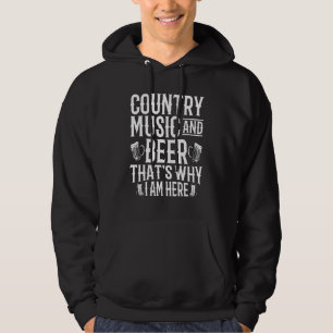 Sudadera Música Country Y Cerveza Por Eso Estoy Aquí Wester