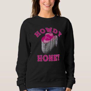 Sudadera Música de campo de vaca sureña de estética rosa cú