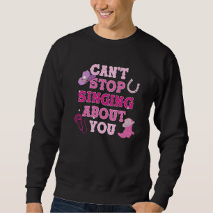 Sudadera Música de campo de vaca sureña de estética rosa cú