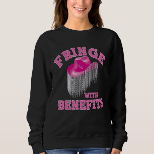 Sudadera Música de campo de vaca sureña de estética rosa cú