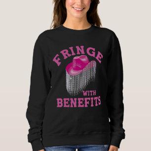 Sudadera Música de campo de vaca sureña de estética rosa cú