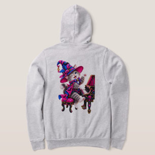 Sudadera Música de gato bruja de Halloween de la Gen Z