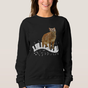 Sudadera Música de Gatos Tocando el Piano Hombres Mujeres