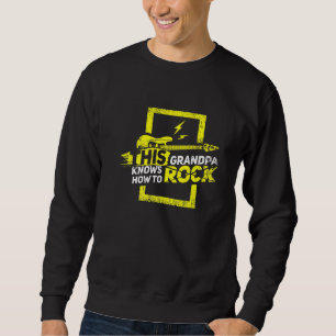 Sudadera Música de guitarra de rock del abuelo
