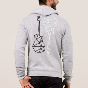 Sudadera música de guitarra geométrica moderna y elegante