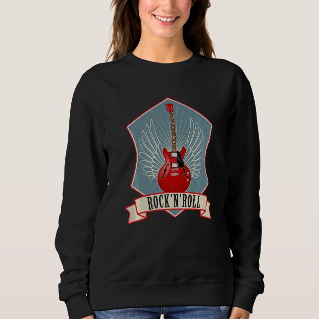Sudadera Música de guitarra Roch N Roll (Anverso)