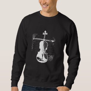 Sudadera Música de música azul de violín