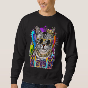 Sudadera Música de rap norteamericana de Shorthair Cat Hop 