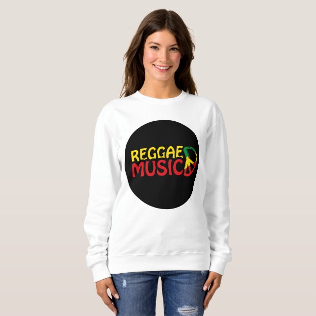 Sudadera Música de reggae - modelo2b-círculo-negro (Anverso completo)