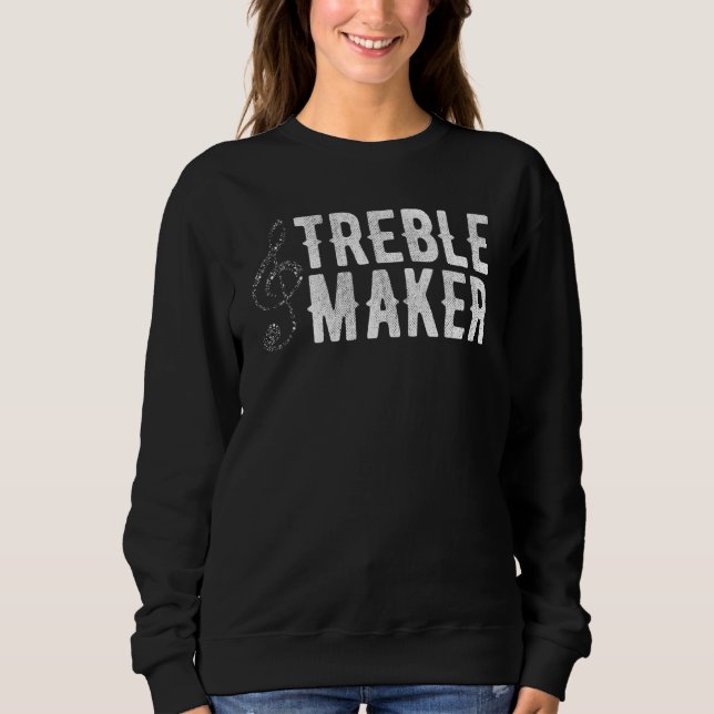Sudadera Música de sonido instrumental de Treble Note Maker (Anverso)
