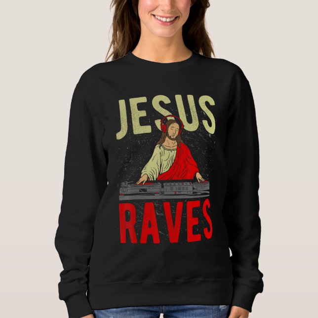 Sudadera Música Electrónica Edm Toca Disco Dj (Anverso)