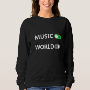 Sudadera Música Encendida Mundo Apagado por la Música  Idea