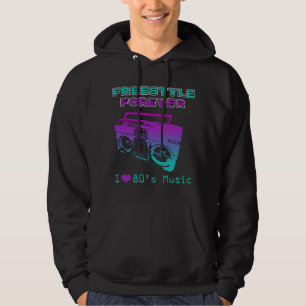Sudadera Música Freestyle de los 80 Me encantan los ochenta
