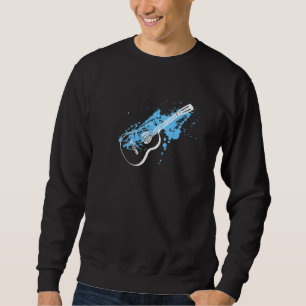 Sudadera Música Guitarra Acústica Arte de Salpicaduras de P