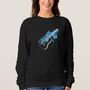 Sudadera Música Guitarra Acústica Arte de Salpicaduras de P