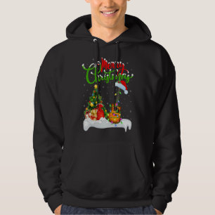 Sudadera Música guitarra navideña decoraciones Santa Guitar
