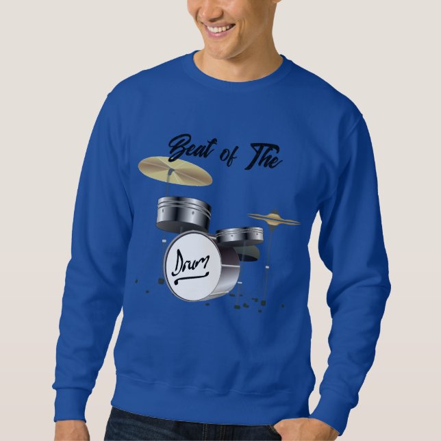 Sudadera Música Mashup Beat of the Drum blue sweatshirt (Anverso)