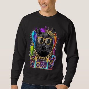 Sudadera Musica rap de hip hop gato de Bombay