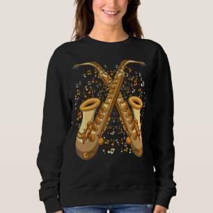 Sudadera Música saxofonista Notas Instrumento musical de ja