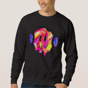 Sudadera Música Sonriente Cara Costume Auriculares Cutos Fe