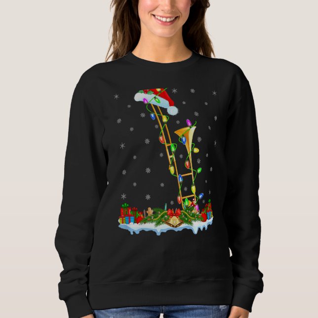 Sudadera Música trombónica a juego con Santa Hat Trombone C (Anverso)