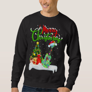 Sudadera Música ucraniana navidad iluminando Santa Ukulele 