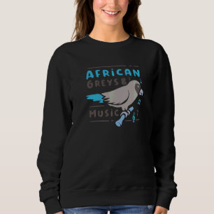 Sudadera Música Y Parroquia Notas Musicales Cute Gris Afric