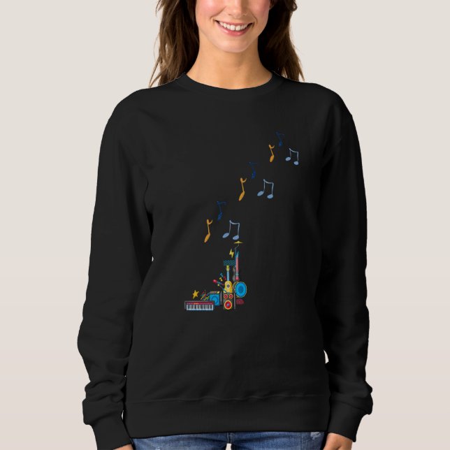 Sudadera Musical Instruments And Musical Notes (Anverso)