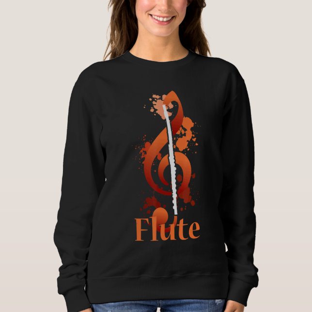 Sudadera Musical Note Flute Flutist Musician (Anverso)