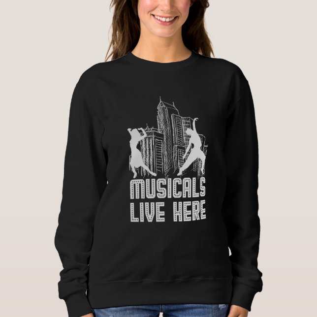 Sudadera Musicals Lives Here  White (Anverso)