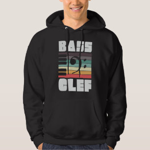 Sudadera Músico Bass Clef Music Retro Vintage Battend