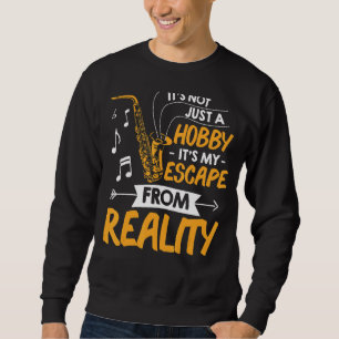 Sudadera Músico de jazz saxofón, músico de instrumentos mus