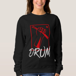 Sudadera Músico de tambor Instrumento musical tambor Stick