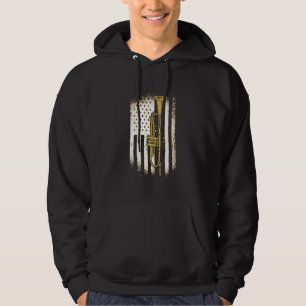 Sudadera Músico de trompeta Estados Unidos Bandera estadou