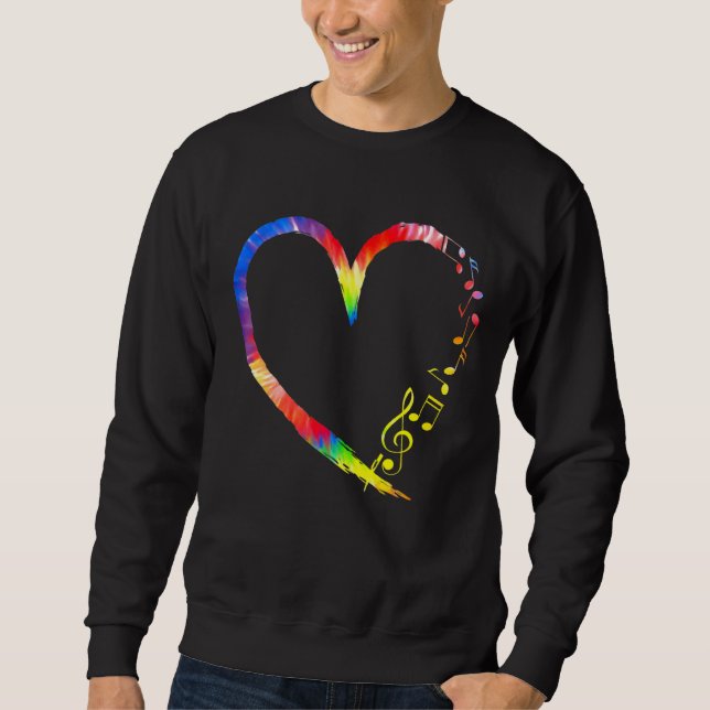 Sudadera Músico Tie Dye Musical Instruments Music Notes Tr (Anverso)