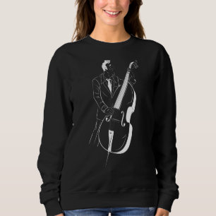Sudadera Músicos Juegan Jazz Con Doble Bass Cellos