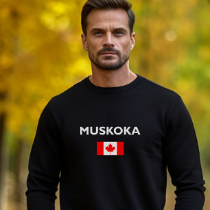 Sudadera Muskoka Canadá Bandera canadiense color oscuro