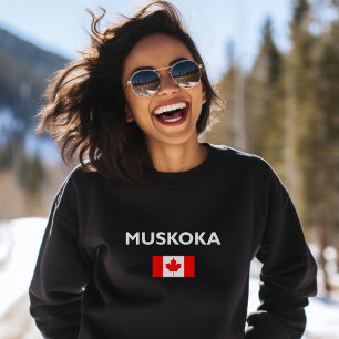 Sudadera Muskoka Canadá Bandera canadiense color oscuro
