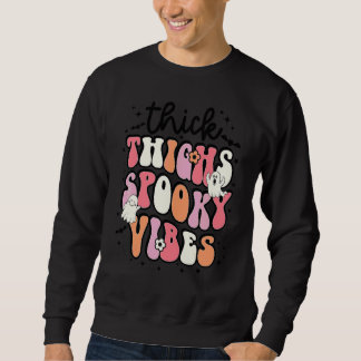 Sudadera Muslos Gruesos Retro Vibraciones Espeluznantes Dis
