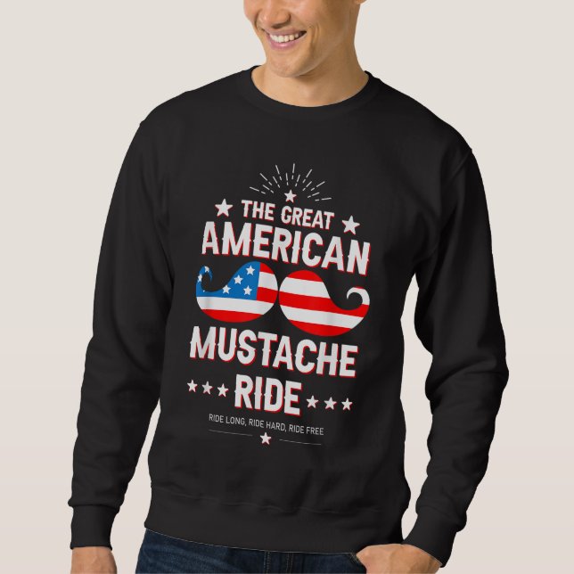 Sudadera Mustache Rides Presents (Anverso)