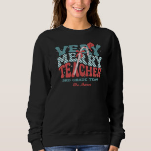 Sudadera Muy Merry Teachers Navidades Retro