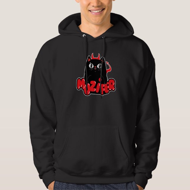 Sudadera Muzifer I Cat Kitten Lucifer Devil Little Devil Lu (Anverso)