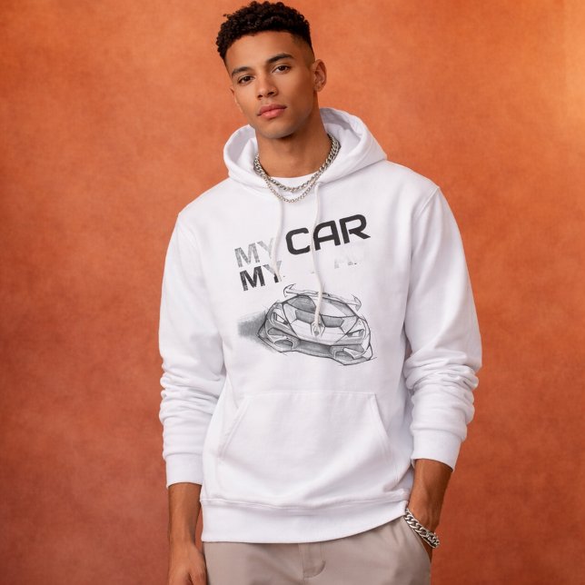 Sudadera My Car My Road – Sketch Style Supercar Graphic Tee (Subido por el creador)